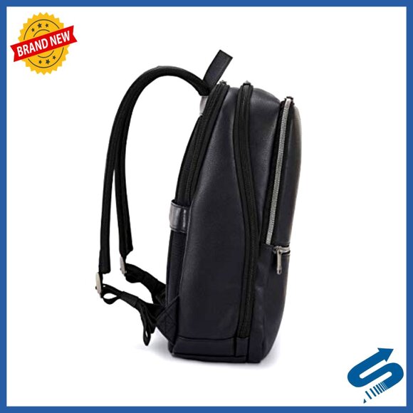 Leather Slim Backpack with Laptop Pocket, Professional Daypack main image 4